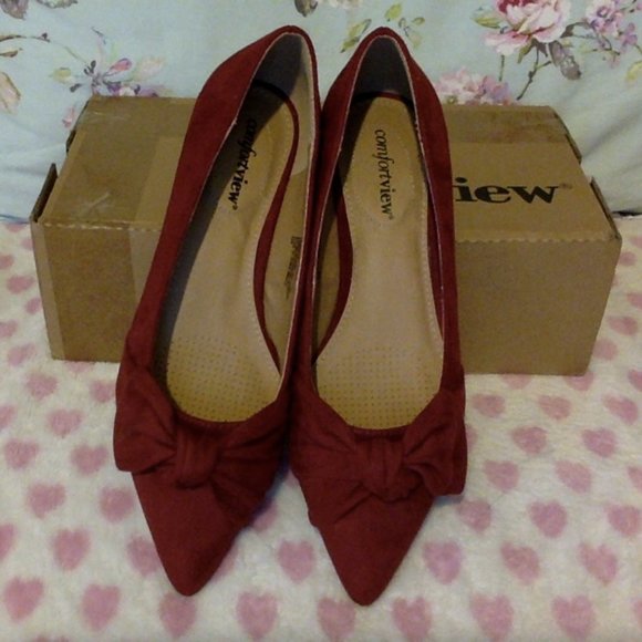comfortview | Shoes | New Comfortview Elizabeth Burgundy Kitten Heels